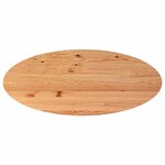 vidaXL Table à manger marron clair bois de chêne massif ovale