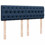 vidaXL Lit ottoman avec matelas et LED bleu 140x190 cm tissu