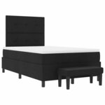 vidaXL Lit à ressorts avec matelas Noir 120 x 200 cm tissu