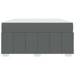 vidaXL Cadre de lit avec matelas Gris foncé 160 x 200 cm tissu