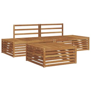 vidaXL 4 pc Ensemble de canapés d'extérieur Bois d'Acacia Massif