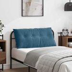 vidaXL Coussin de Dos Bleu 100 x 50 cm Tissu en velours côtelé
