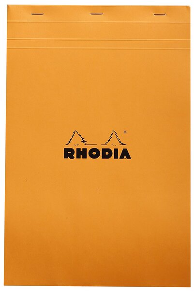 Bloc ORANGE N°19 21x31,8cm 80F agrafées 80g Q.5x5 RHODIA