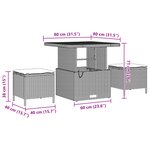 Ensemble de Canapés de Jardin 9 pièces avec Coussins Noir Rattan Poly Acacia