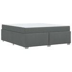 vidaXL Cadre de lit avec matelas Gris foncé 180 x 200 cm tissu