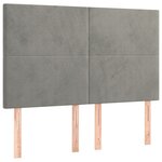 vidaXL Sommier à lattes de lit avec matelas LED Gris clair 140x200 cm