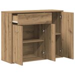 vidaXL Buffet chêne artisanal 88x30x70 cm bois d'ingénierie