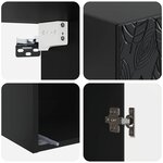 vidaXL Ensemble de Meubles 2 Pièces Noir Bois d'ingénierie