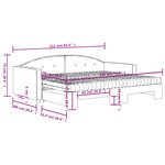 vidaXL Lit de jour avec gigogne et matelas noir 90x190 cm velours
