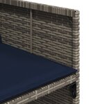 vidaXL Ensemble à manger de jardin 7 Pièces coussins gris résine tressée