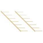 vidaXL Casier à vin mural pour 7 bouteilles 2 Pièces Doré Métal