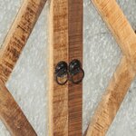 vidaXL Buffet 80x30x71 cm bois de manguier brut massif et métal