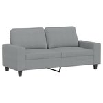 vidaXL Ensemble de canapés 3 Pièces gris clair tissu