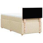 vidaXL Sommier à lattes de lit avec matelas Crème 80x200 cm Tissu