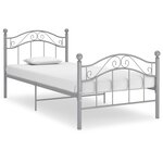 vidaXL Cadre de lit sans matelas gris métal 90x200 cm