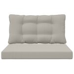 vidaXL Coussin de canapé d'extérieur 2 Pièces Gris Polyester