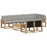 vidaXL Ensemble de canapés d'extérieur 9 pc Blanc et gris clair