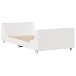 vidaXL Cadre de lit sans matelas blanc 75x190 cm bois de pin massif