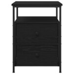 vidaXL Cabinet de chevet avec tiroir Chêne noir 44 x 45 x 60 cm