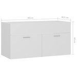 vidaXL Armoire d'évier Blanc 90x38 5x46 cm Aggloméré