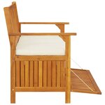 vidaXL Banc de rangement de jardin Bois d'acacia solide 120x63x84 cm
