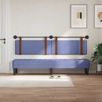 vidaXL Tête de lit suspendue Avec lumière LED Bleu denim PU antique