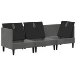 vidaXL Ensemble de meubles pour le salon 3 Pièces Gris foncé Velours