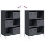 vidaXL Buffet haut anthracite 68x39x103 5 cm acier