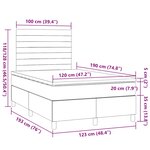 vidaXL Sommier à lattes de lit avec matelas bleu 120x190 cm tissu