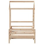 vidaXL Cadre de lit avec toit 75x190 cm bois de pin massif