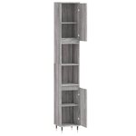 vidaXL Armoire de bain sonoma gris 30x30x190 cm bois d'ingénierie