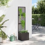 vidaXL Jardinière Noir 35 x 30 x 135 cm Métal