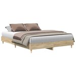 vidaXL Cadre de lit sans matelas chêne sonoma 150x200 cm