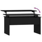 vidaXL Table basse noir 80x50 5x41 5 cm bois d'ingénierie