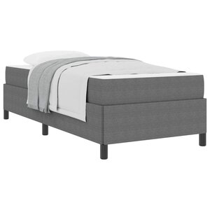 vidaXL Cadre de lit avec matelas Gris clair 80 x 200 cm tissu