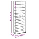 vidaXL Armoire à chaussures Crème 60x30x166 cm Tissu