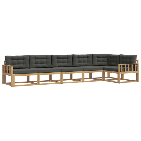 vidaXL Ensemble de canapés d'extérieur 4 Pièces Blanc et anthracite