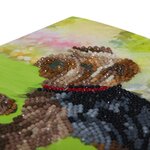 Kit carte broderie diamant 18x18cm Yorkshire