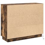 vidaXL Buffet avec LED Chêne fumé 90x32x75 cm Bois aggloméré