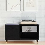 vidaXL Meuble à vinyles Chêne noir 85 x 38 x 48 cm Bois d'ingénierie