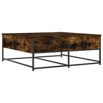 vidaXL Table basse chêne fumé 100x99x40 cm bois d'ingénierie