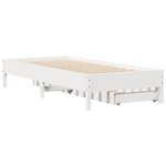 vidaXL Cadre de lit sans matelas blanc 100x200 cm bois de pin massif