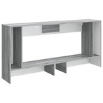 vidaXL Table console Gris Sonoma 155 x 29 x 74 cm Bois d’ingénierie