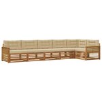 vidaXL Ensemble de canapés d'extérieur 6 pc Naturel et Beige