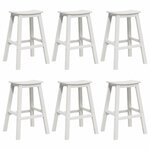 vidaXL Ensemble de bar de jardin 6 Pièces Blanc HDPE
