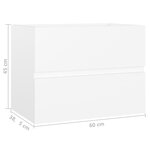 vidaXL Ensemble de meubles de salle de bain Blanc Aggloméré