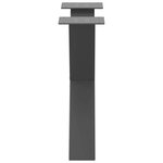 vidaXL Pieds de table basse en forme de X  2 pièces  anthracite  50 x (42-43) cm  acier