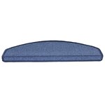 vidaXL Tapis d'escalier 10 pièces 65 x 24 x 4 cm Bleu Demi-rond Grand