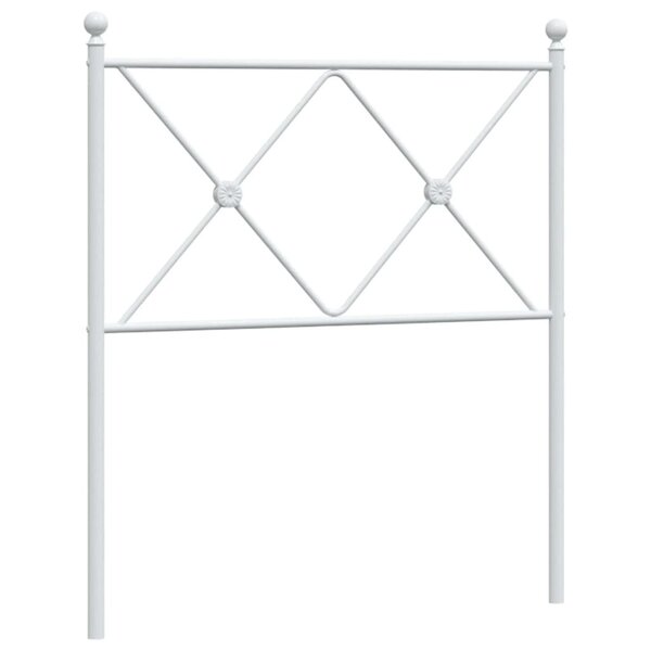 vidaXL Tête de lit de remplacement métal blanc 80 cm