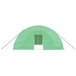 vidaXL Serre avec cadre en acier vert 36 m² 6x6x2 85 m